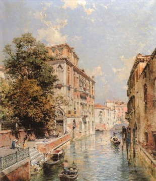 venedig Ölbilder verkaufen - Ein Blick in Rio S Marina Venedig Franz Richard Unterberger Venedig